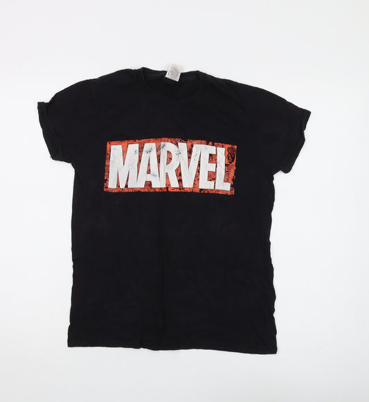 Marvel Black Men's S T-Shirt, Comics Theme