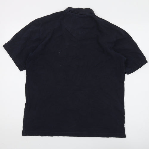 Original Penguin Men's Black Polo Shirt L Casual Logo