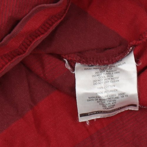 Lyle & Scott Men's Red Striped T-Shirt, Size M