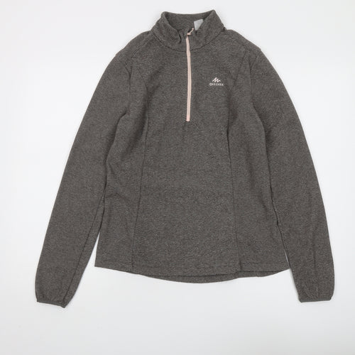 Decathlon Women's Grey Henley Sweatshirt M