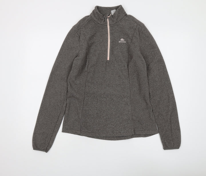 Decathlon Women's Grey Henley Sweatshirt M