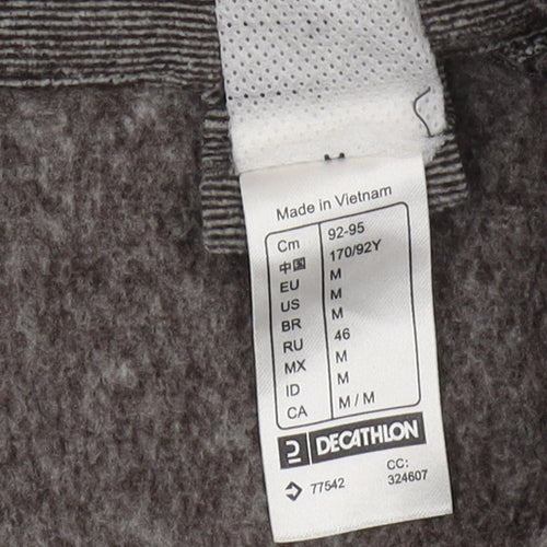 Decathlon Women's Grey Henley Sweatshirt M