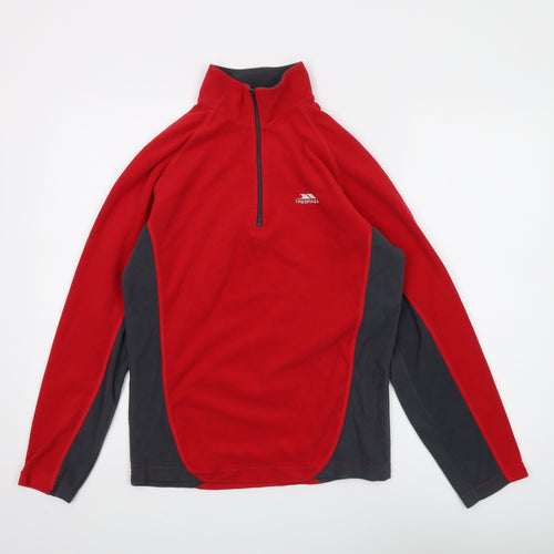 Trespass Men's Red XS 1/4 Zip Fleece Sweatshirt