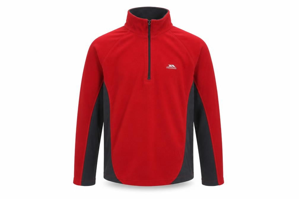 Trespass Men's Red XS 1/4 Zip Fleece Sweatshirt