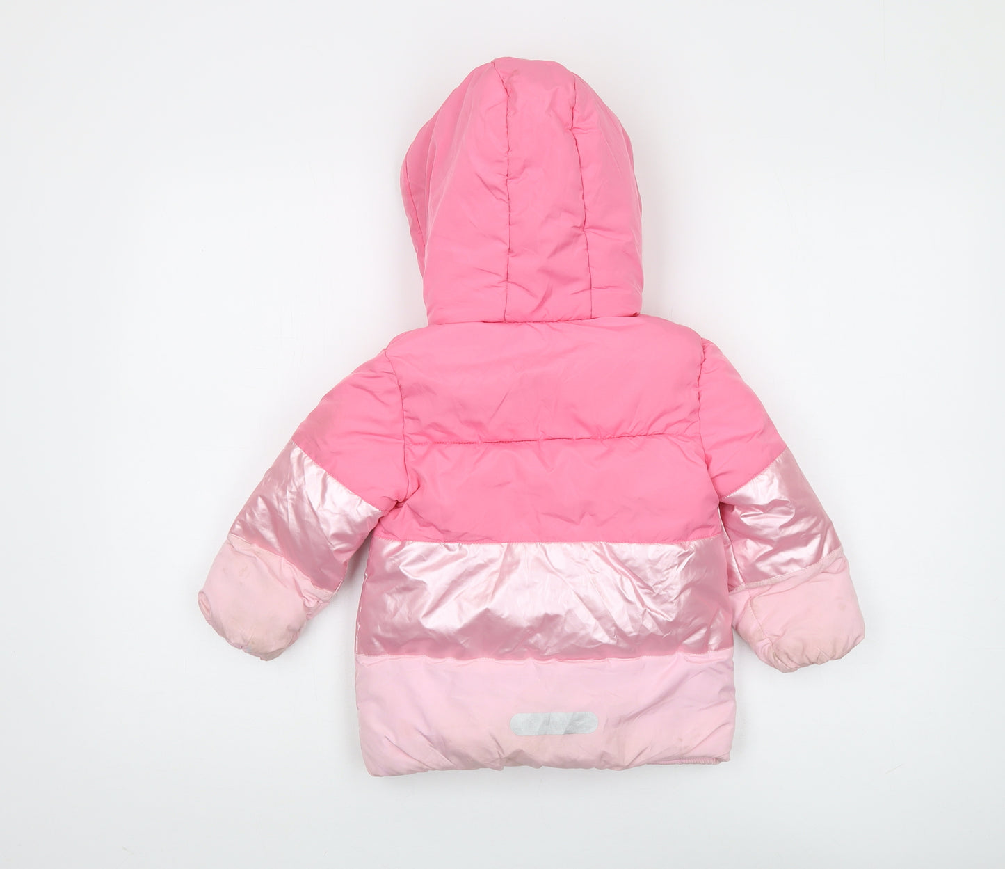 Disney Girls Pink Minnie Mouse Puffer Jacket 3-4 Years