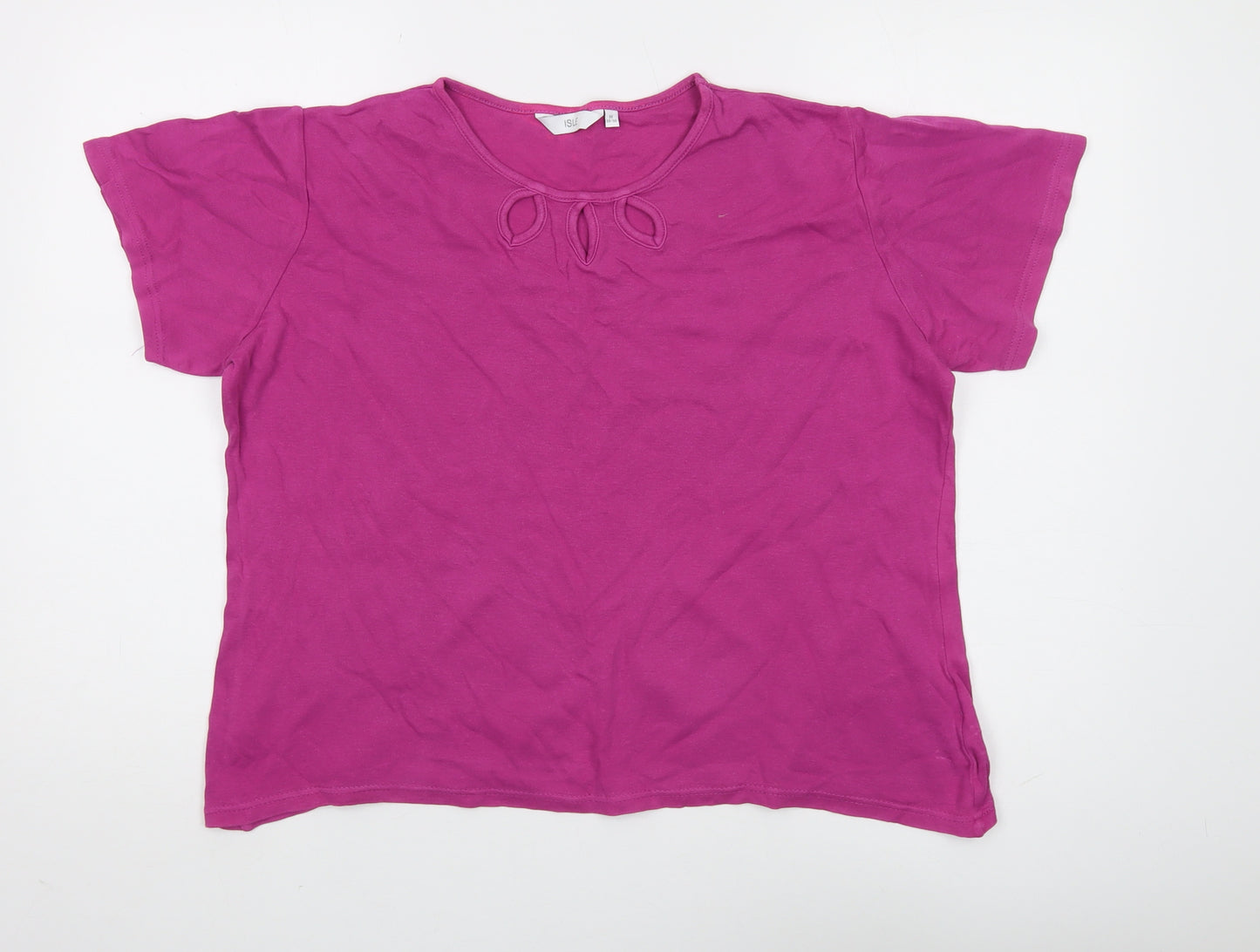 Isle Women's Pink Crew Neck T-Shirt Medium