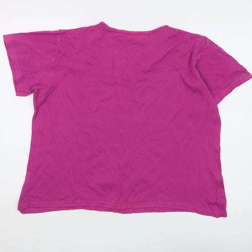 Isle Women's Pink Crew Neck T-Shirt Medium