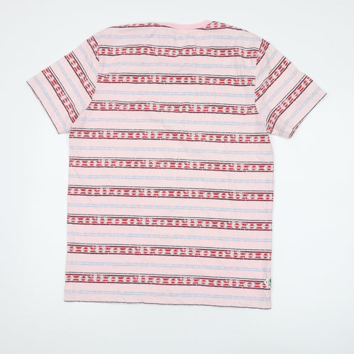 SoulCal & Co Men's Pink Striped T-Shirt - Size L