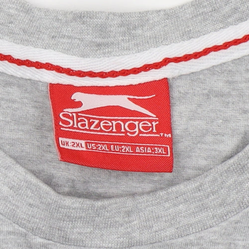 Slazenger Men’s Grey 2XL Crew Neck T-Shirt