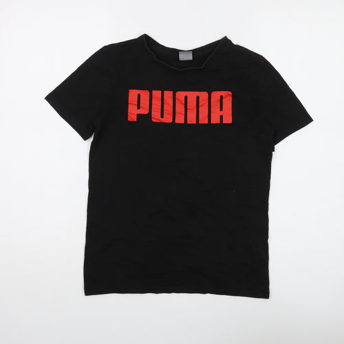 Puma Boys Black Logo T-Shirt, 11-12 Years, Basic Style