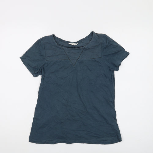 White Stuff Women's Blue Cotton T-Shirt Size 10