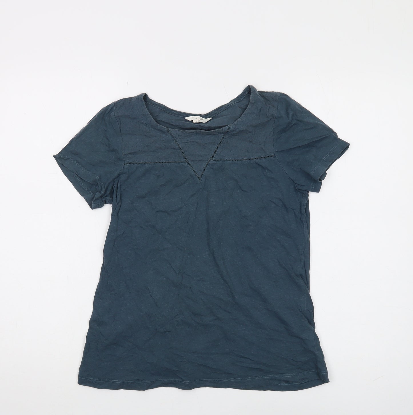 White Stuff Women's Blue Cotton T-Shirt Size 10