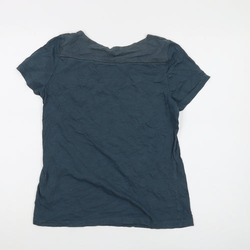 White Stuff Women's Blue Cotton T-Shirt Size 10