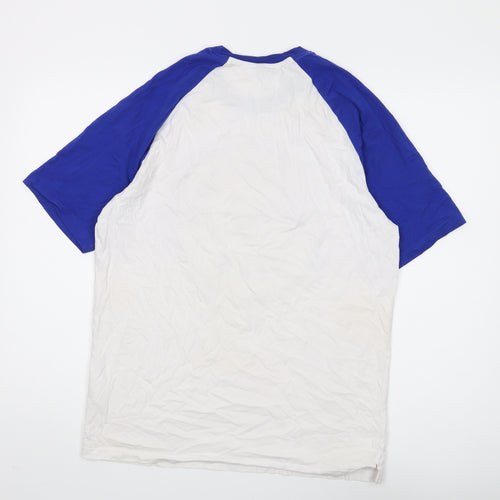 Kariban Men's White Graphic Print Sports T-Shirt L