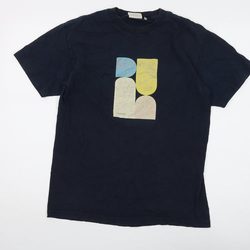 Parlez Men's Blue Graphic Print M T-Shirt