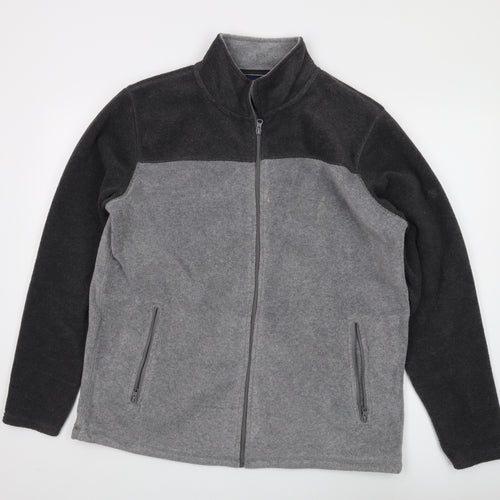 James Pringle Men's Grey Full Zip Fleece Sweatshirt L