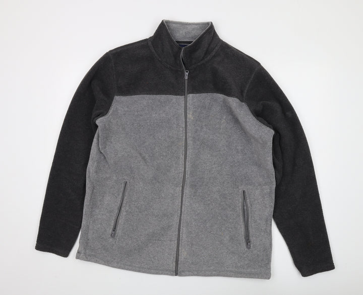 James Pringle Men's Grey Full Zip Fleece Sweatshirt L