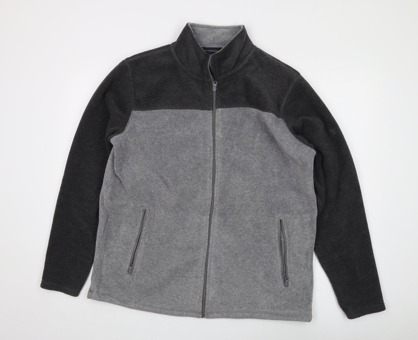 James Pringle Men's Grey Full Zip Fleece Sweatshirt L