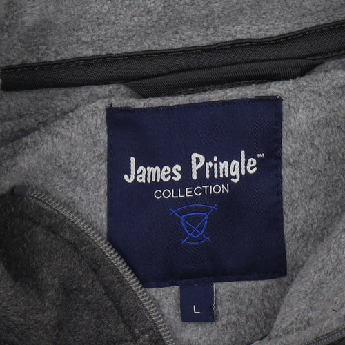 James Pringle Men's Grey Full Zip Fleece Sweatshirt L