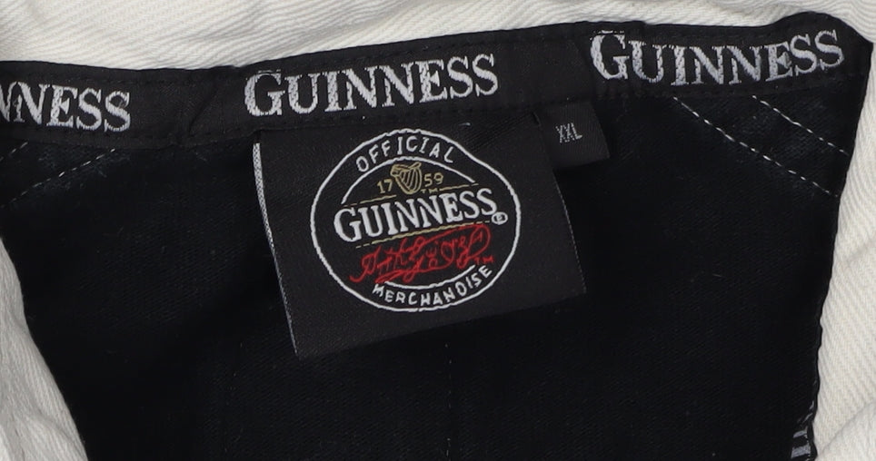 Guinness Men's Black 2XL Long Sleeve Polo Shirt