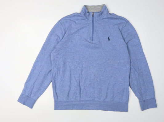 Ralph Lauren Men's Blue 1/4 Zip Sweatshirt Size M