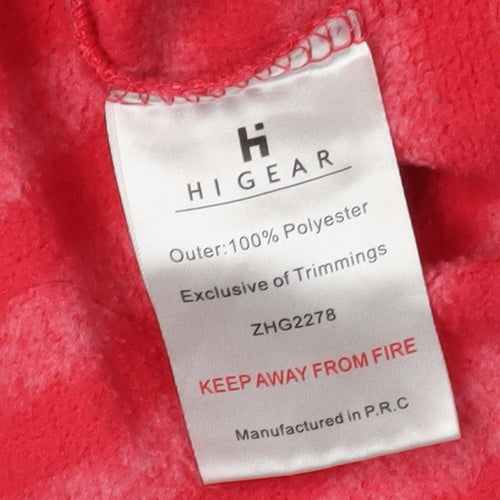 HIGEAR Women's Red Striped Hooded Basic Jacket Size 6