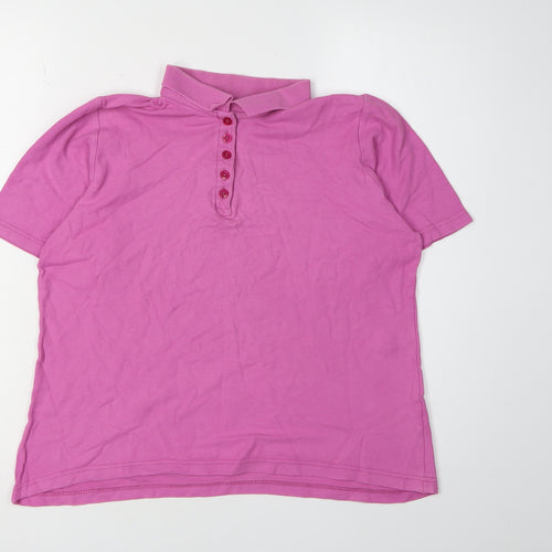 EWM Women's Pink Polo Shirt M - Lightweight, Casual
