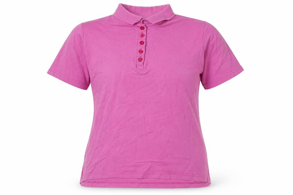 EWM Women's Pink Polo Shirt M - Lightweight, Casual