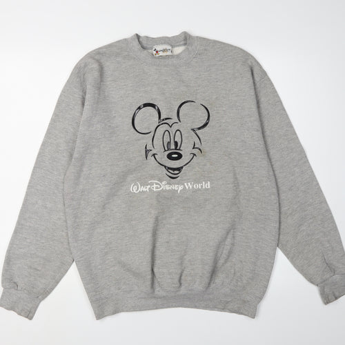 Disney Unisex Grey M Pullover Sweatshirt, Graphic Print