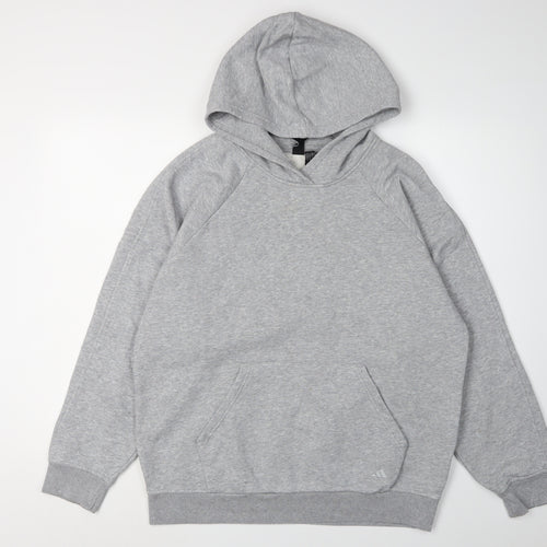 Adidas Grey Unisex Hoodie, Size 8-10, Casual & Cosy