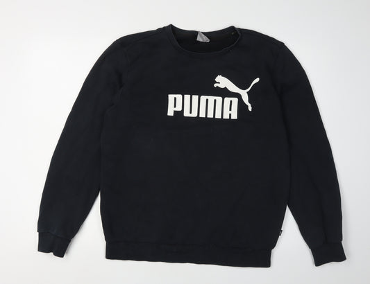 Puma Men's Black M Pullover Sweatshirt with Logo