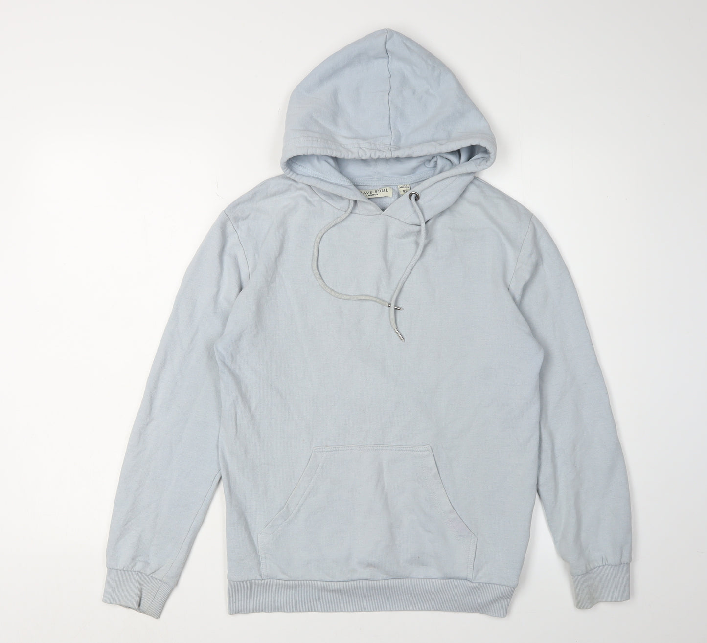 Brave Soul Unisex Blue Hoodie XS Cotton Blend