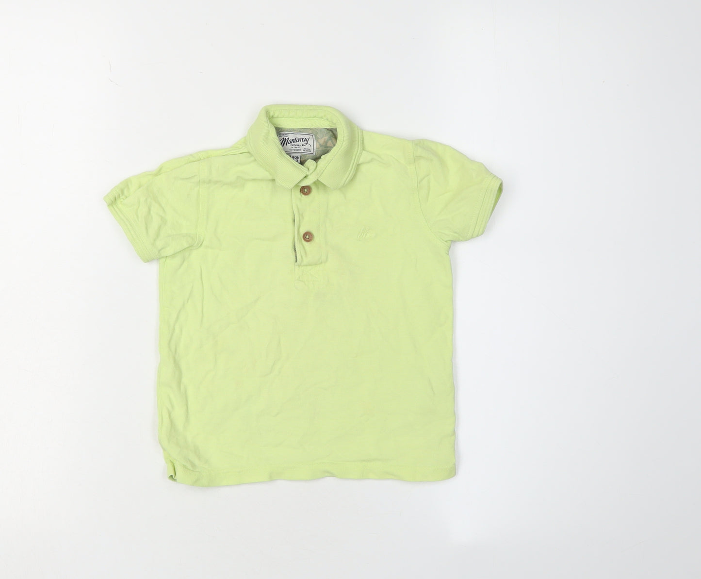 Mantaray Boys Green Polo Shirt, 2-3 Years, Cotton, Casual