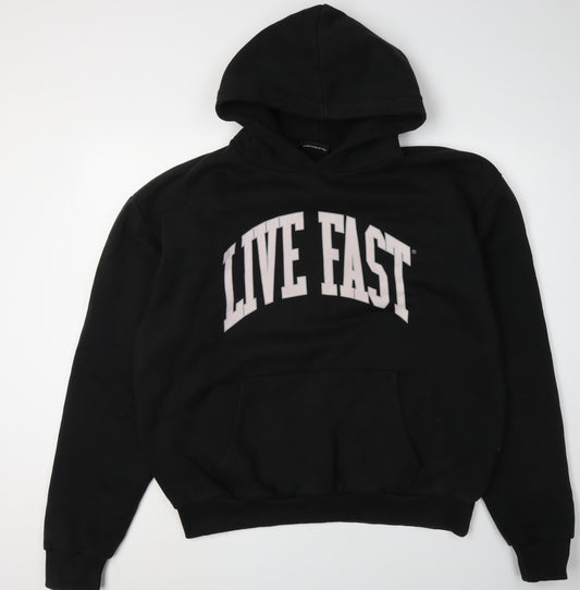 LFDY Men's Black Pullover Hoodie L