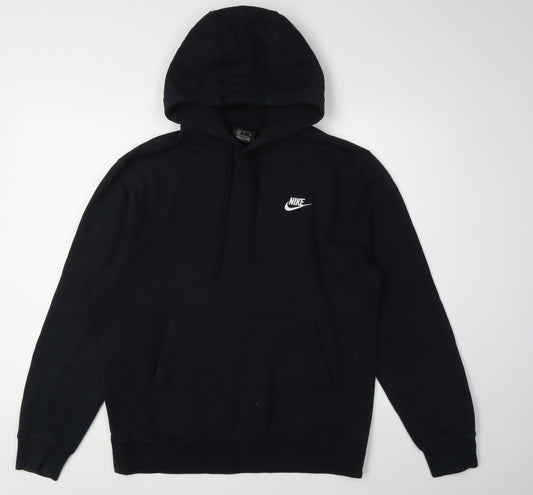 Nike Men's Black Hoodie - Logo, Pullover, Medium