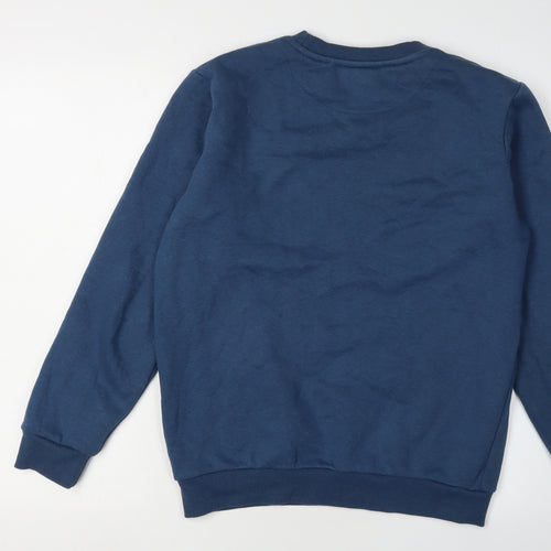 McKenzie Boys Blue Pullover Sweatshirt, 13-15 Years, Logo Accent