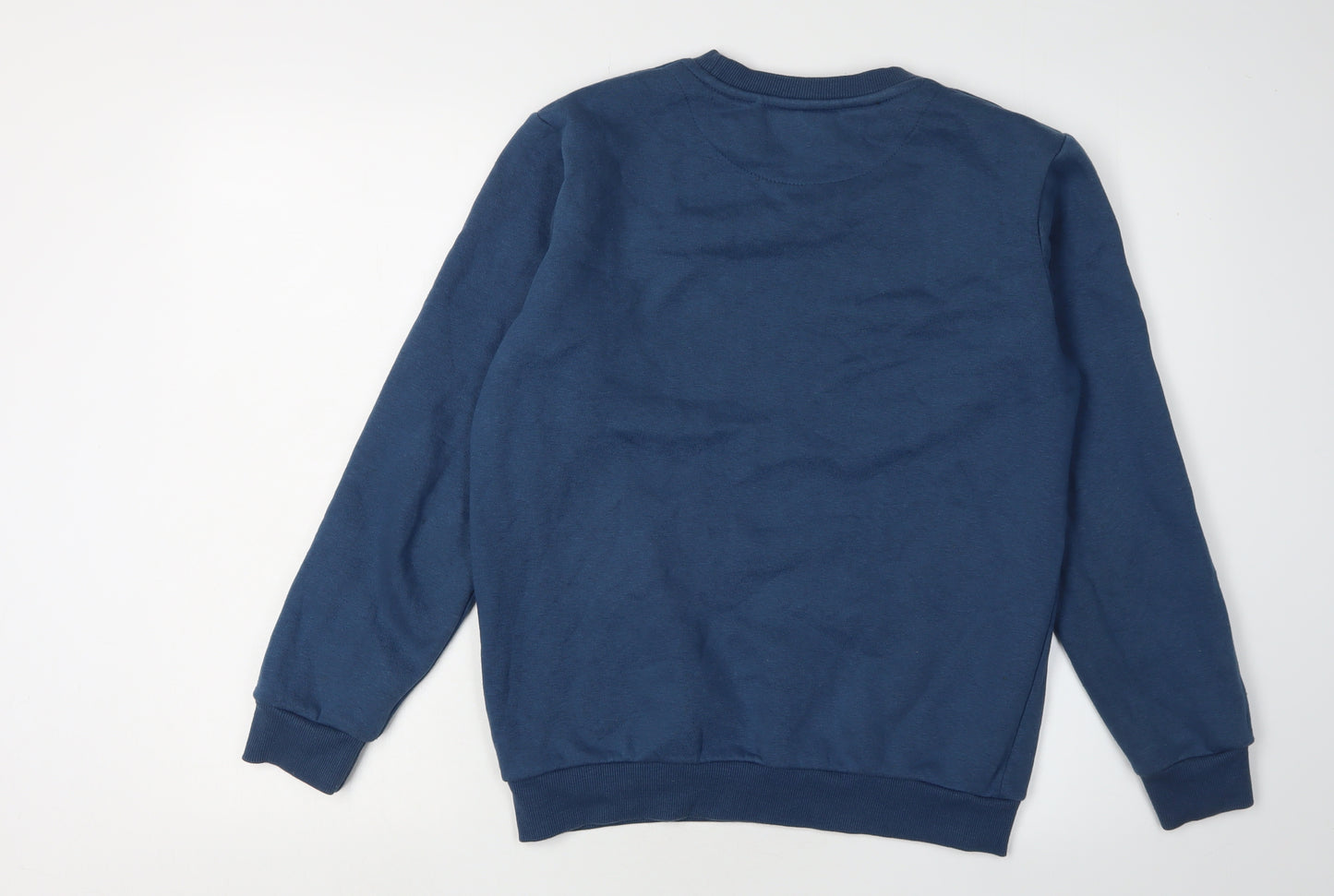 McKenzie Boys Blue Pullover Sweatshirt, 13-15 Years, Logo Accent