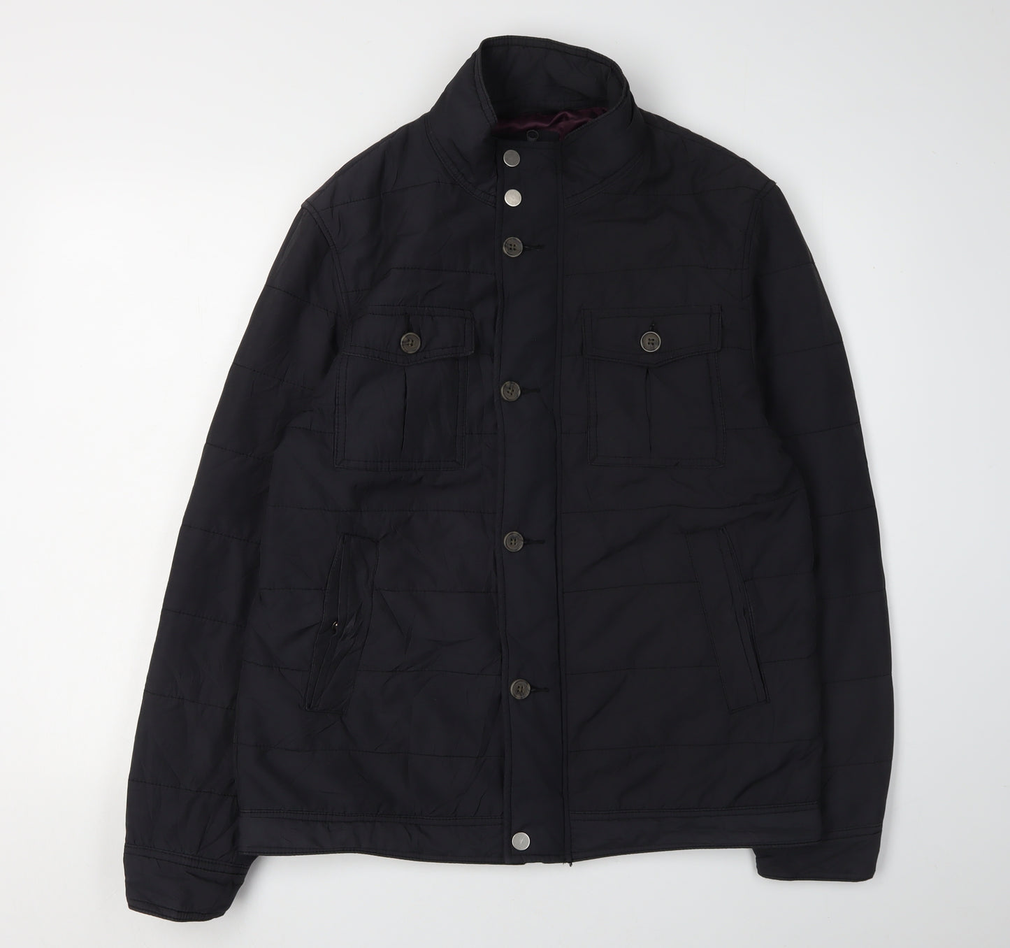 Debenhams Men's Black Military Jacket, M, Lined