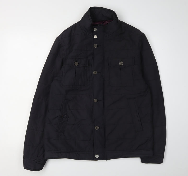 Debenhams Men's Black Military Jacket, M, Lined