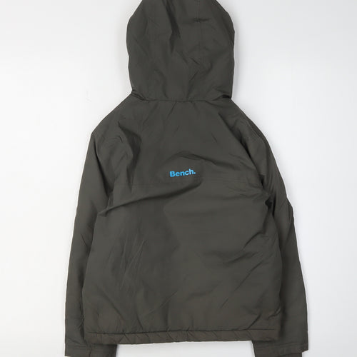 Bench Boys Green Puffer Jacket 7-8 Years Hooded Winter