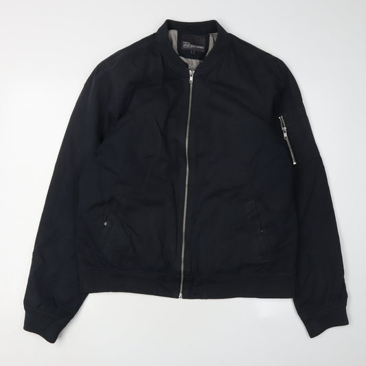 Next Men's Black Bomber Jacket L Casual