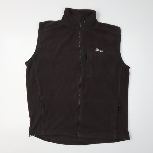 Hi Gear Men's 2XL Black Fleece Waistcoat - Casual Outdoor Style