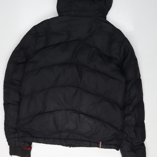 Hilfiger Denim Men's Black M Puffer Jacket Hooded Casual