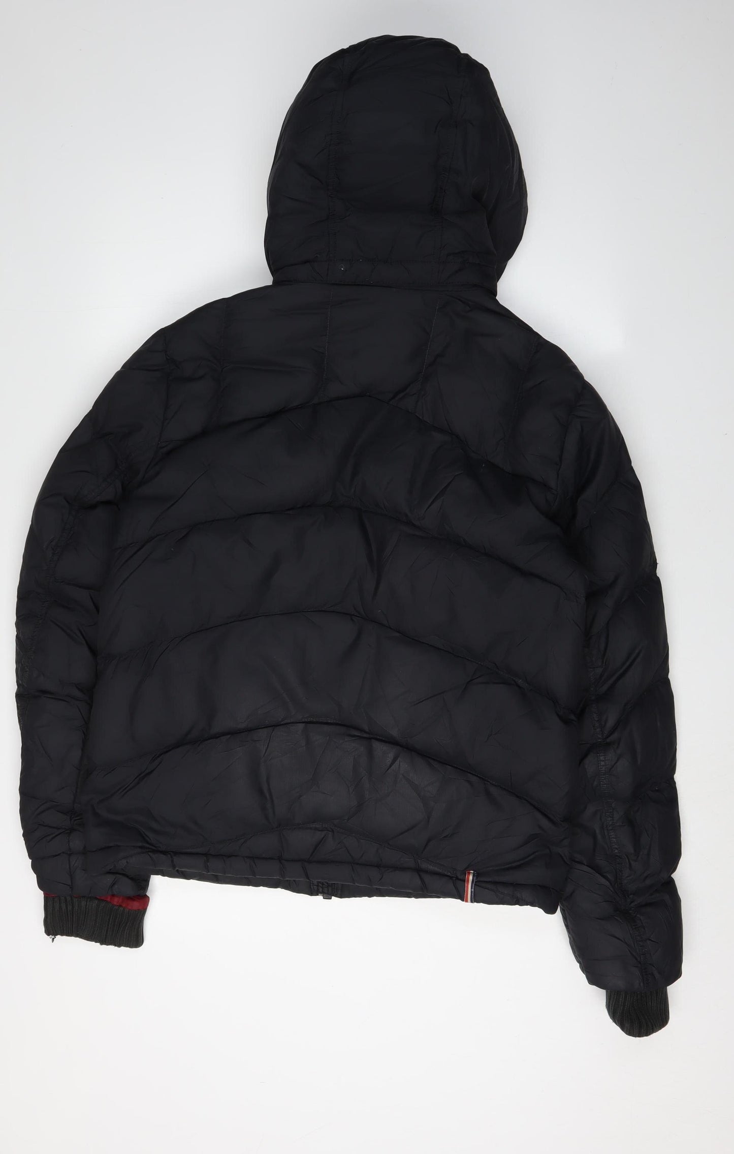 Hilfiger Denim Men's Black M Puffer Jacket Hooded Casual