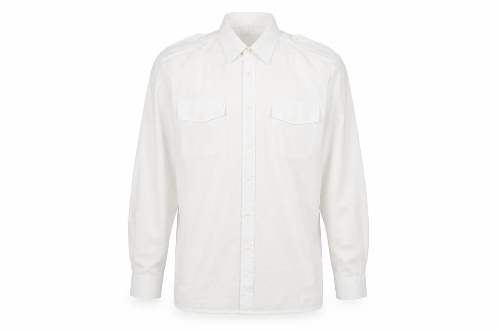 Allen Douglas Men's White Dress Shirt Size 44 Formal