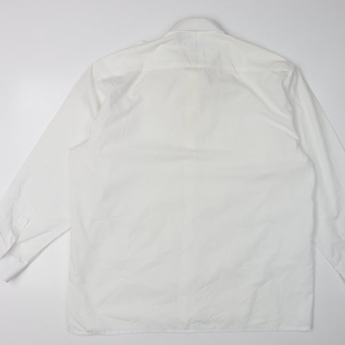 Allen Douglas Men's White Dress Shirt Size 44 Formal