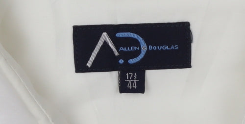 Allen Douglas Men's White Dress Shirt Size 44 Formal