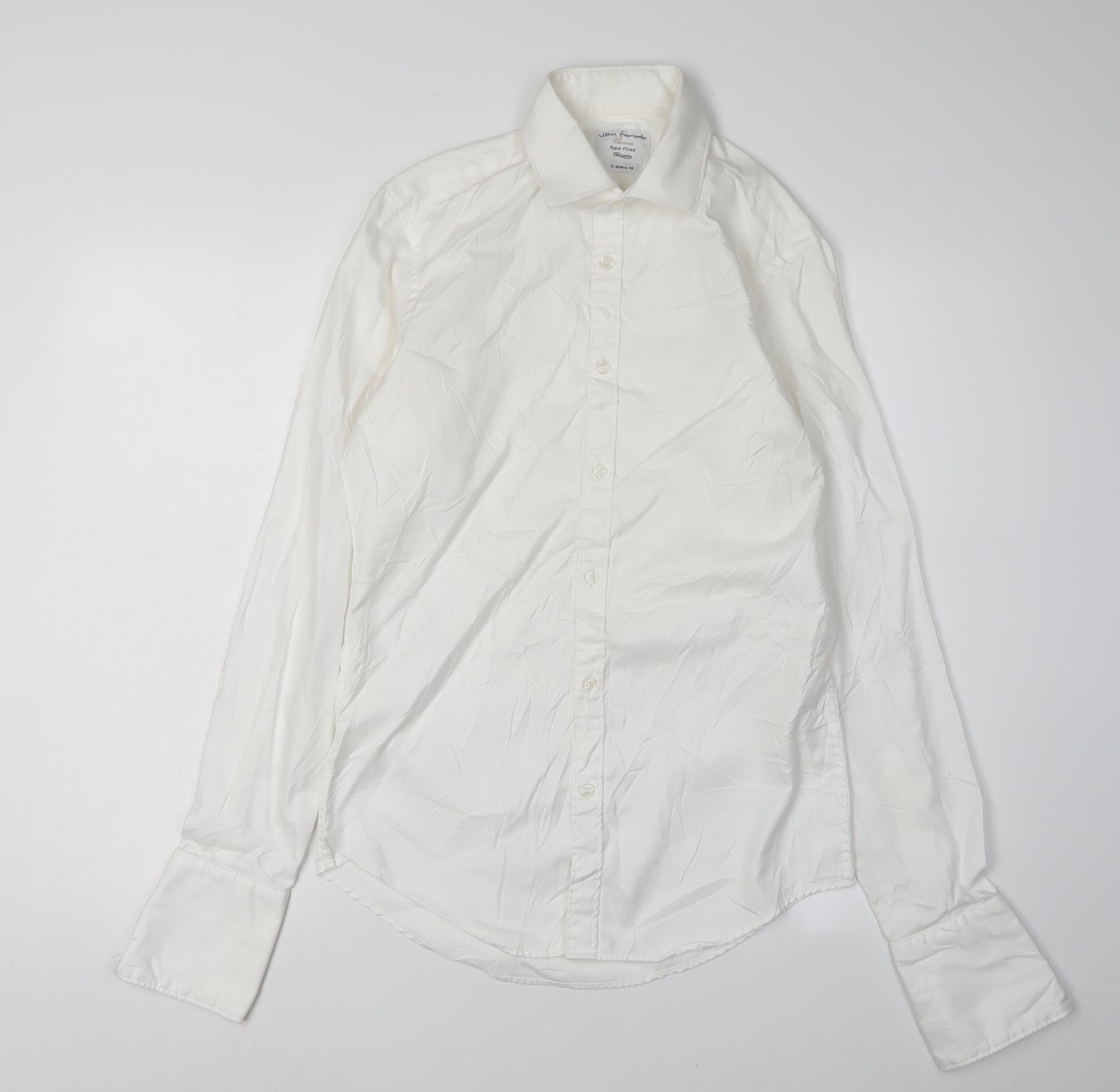 TM Lewin Men's White Extra-Slim Dress Shirt Size M