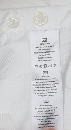 TM Lewin Men's White Extra-Slim Dress Shirt Size M