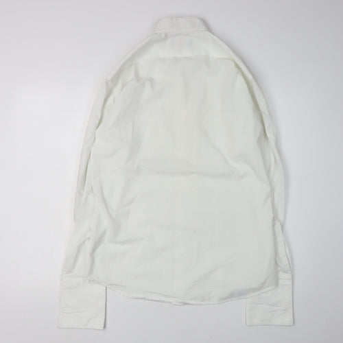 1860 Mens White Formal Dress Shirt, Size 15, Long Sleeve